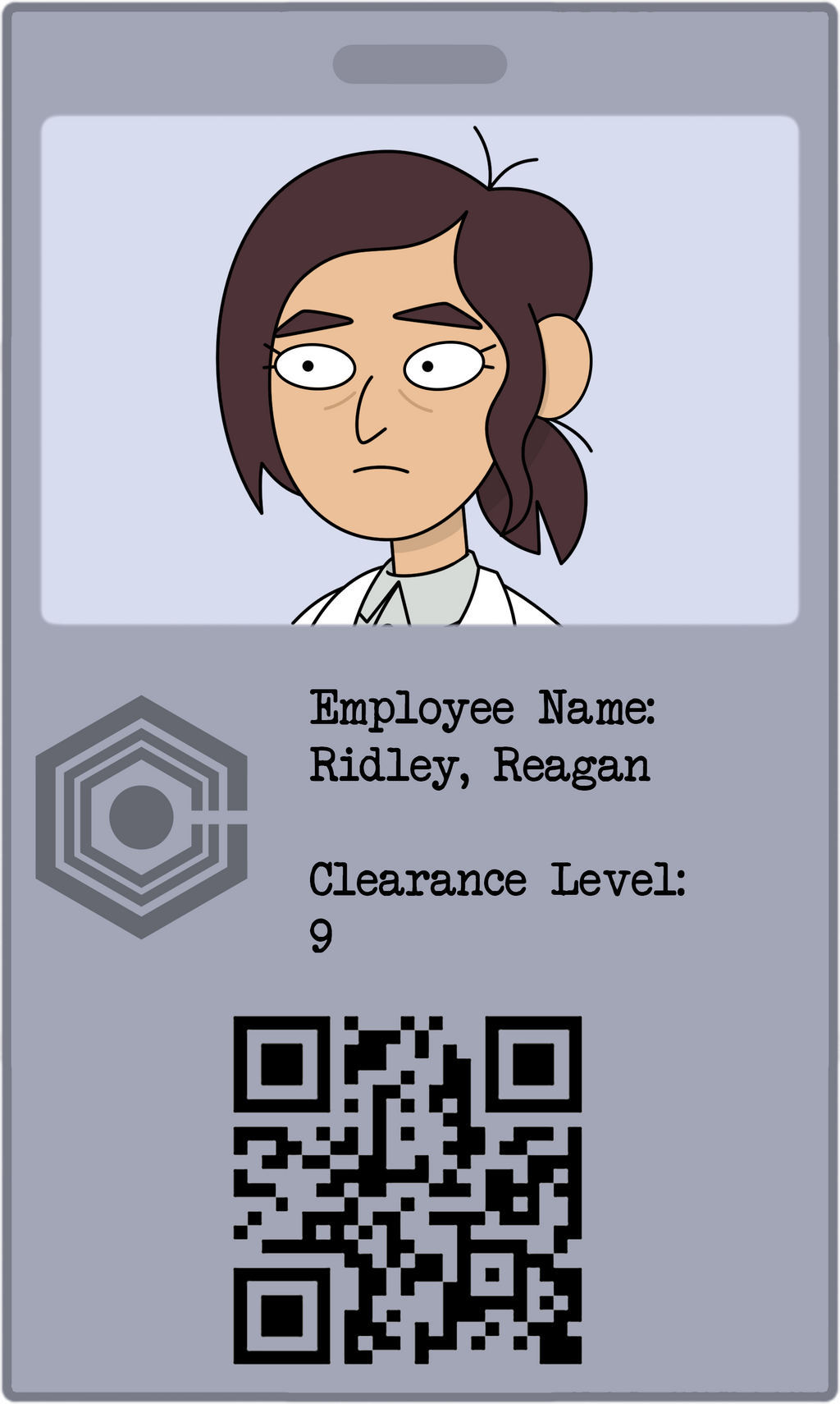 Reagan Ridley Work Card Reagan Ridley Identification Card by MF99K on DeviantArt