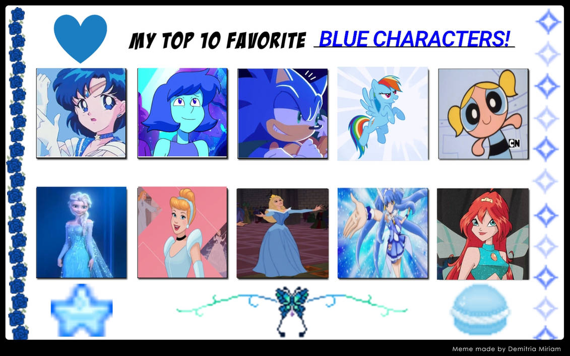 My Top 10 Favorite Blue characters by Dreypare on DeviantArt