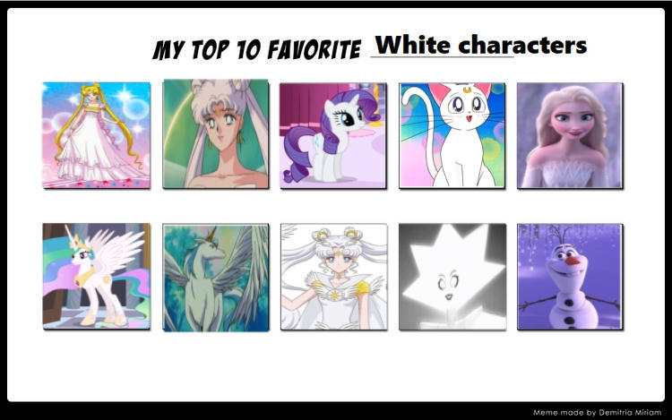 My Top 10 Favorite White characters by Dreypare on DeviantArt