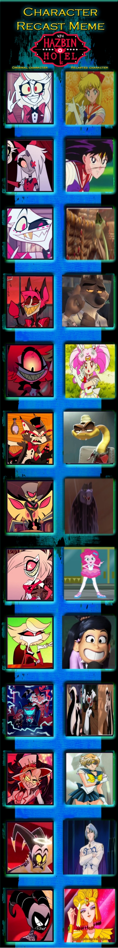 Hazbin Hotel cast meme (Sailor Venus AU)