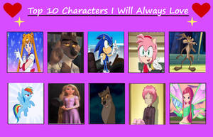 My Top 10 Characters I will always Love