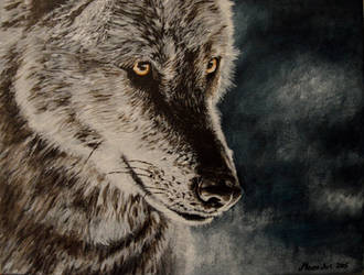 Wolf painting