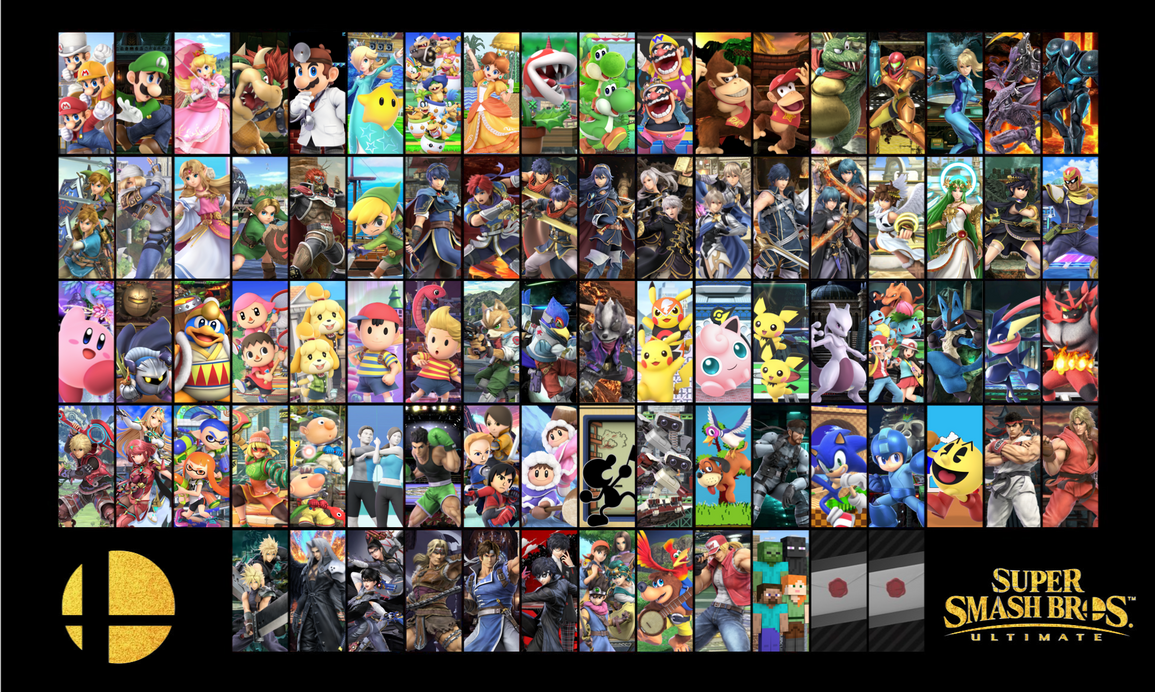 Ssbu Roster Deviantart SSBU - Everyone Is Here Wallpaper (By Series) by DrewBear0496 on DeviantArt