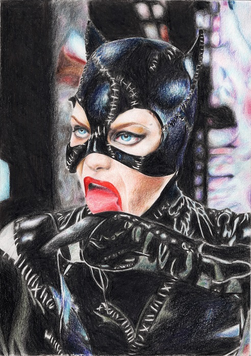 Batman Returns' Catwoman drawing by tattoogirlspain on DeviantArt