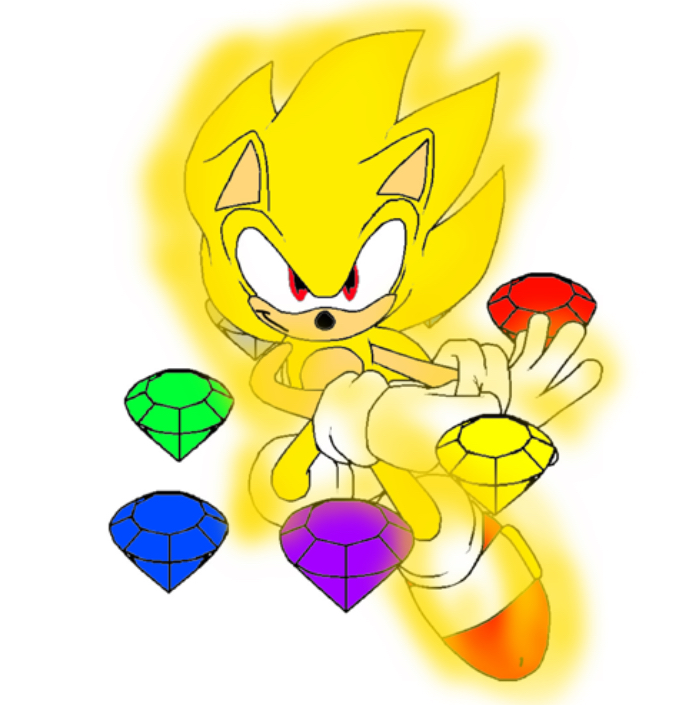 Super Sonic w/Chaos Emeralds by DARTIKEM on DeviantArt