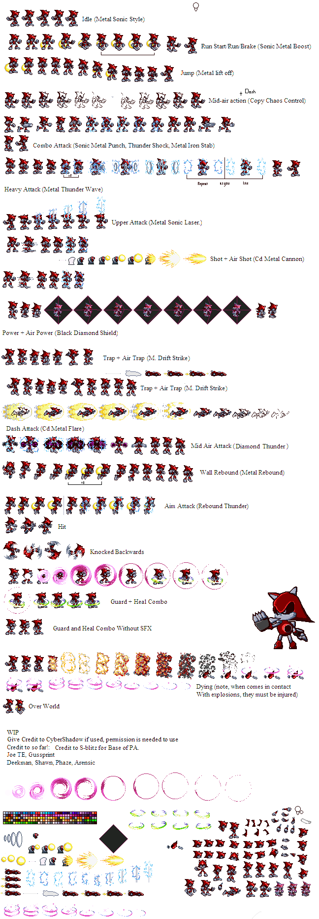 Metal Sonic Sprite Sheet (With Deliah) by Admin472 on DeviantArt