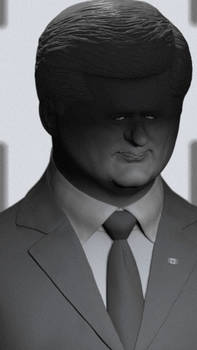 Stephen Harper 3D Caricature (Unfinished)