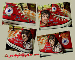 Michael Jackson Red Converse