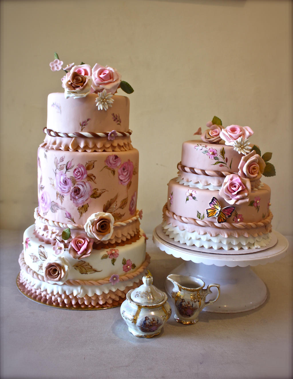 Hand Painted Wedding Cakes