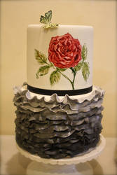 Fifty Shades of Grey Wedding Cake