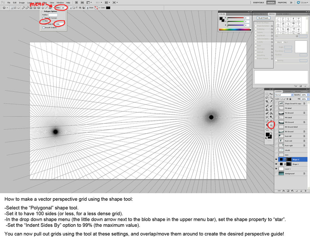 Create A Polygonal Shape Perspective Grid Tool