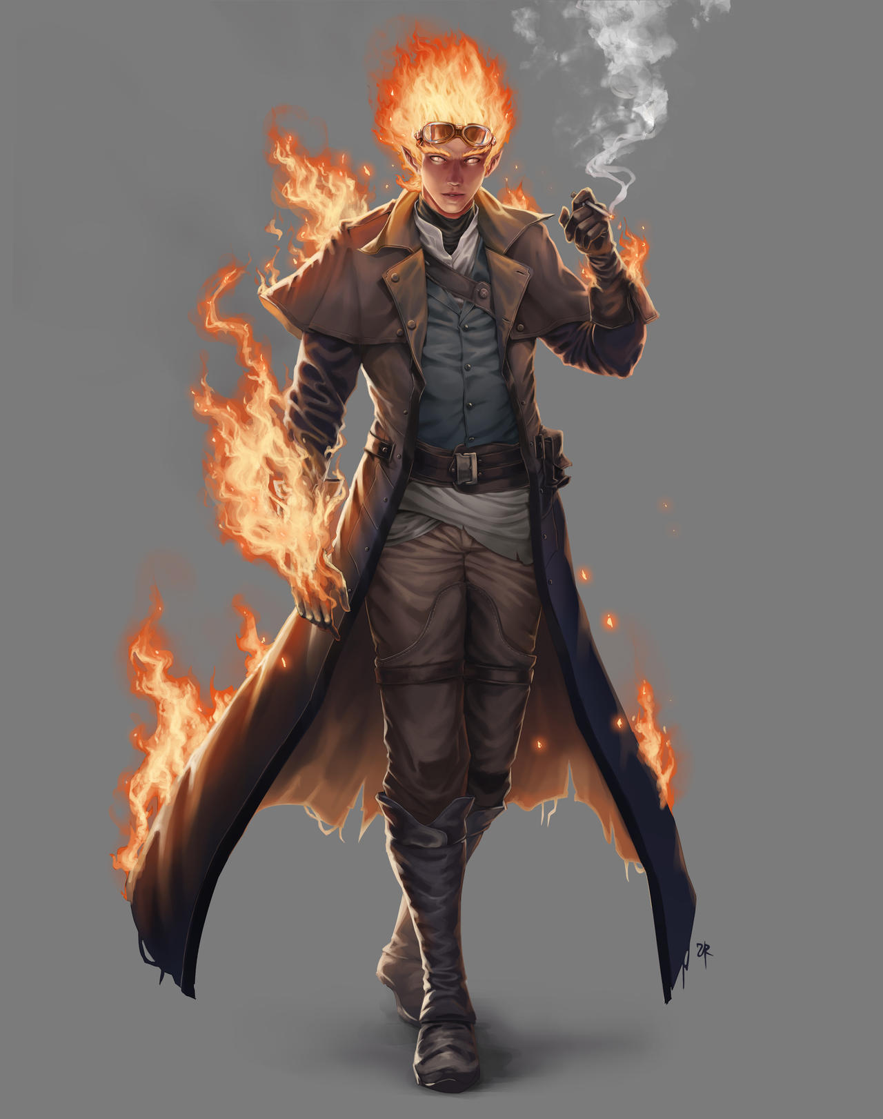 Human Fire Genasi Fighter Commission Work By HIIDRAstudio On DeviantArt human-fire-genasi-fighter-commission-work-by-hiidrastudio-on-deviantart