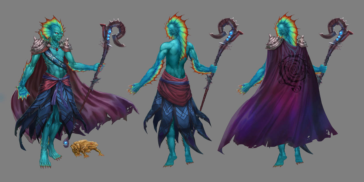Merfolk Warlock - Charsheet - Commission Work by HIIDRAstudio on DeviantArt