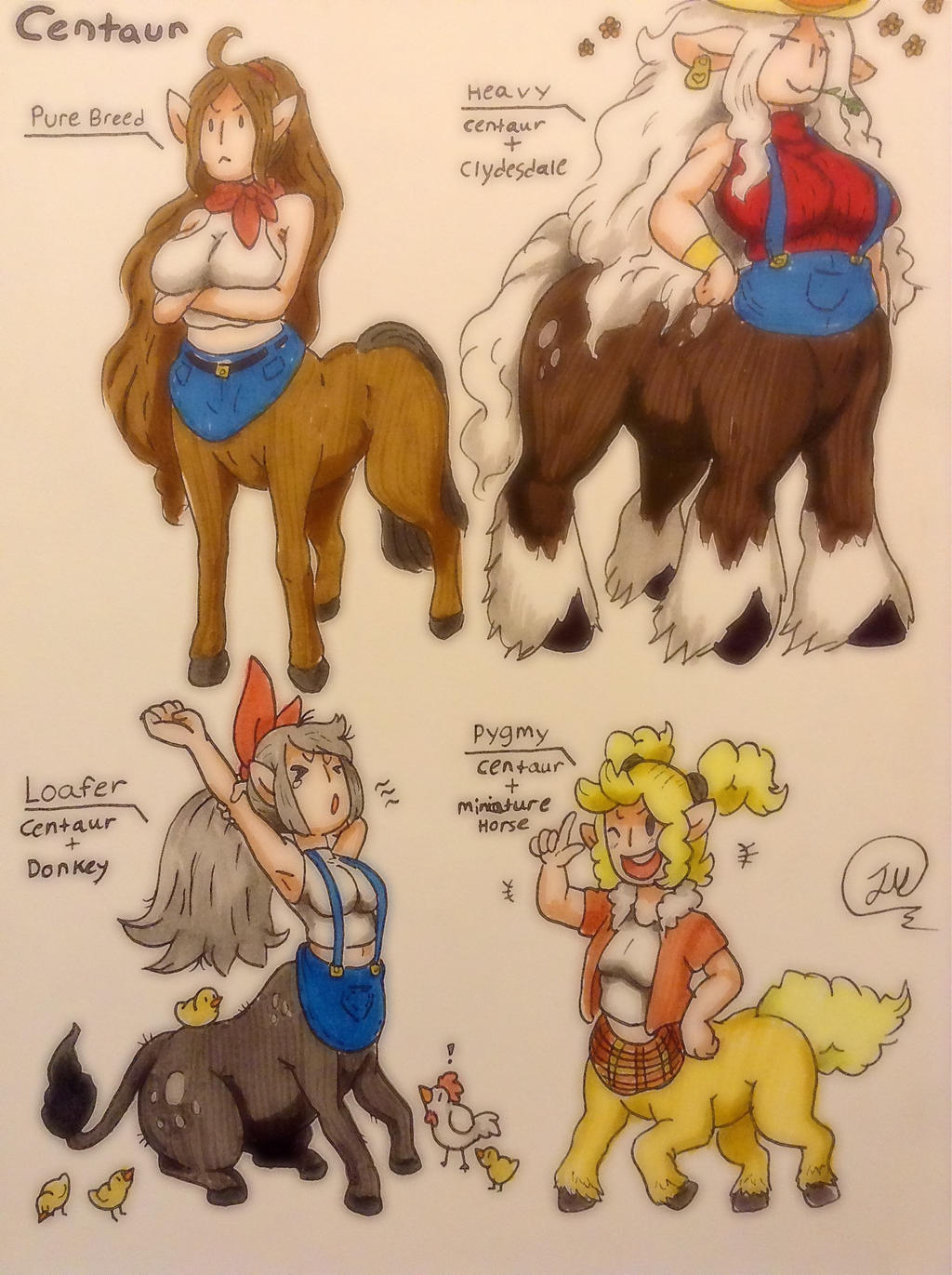 Centaur Animorph Centaur Variants by BangBooDoragon on DeviantArt