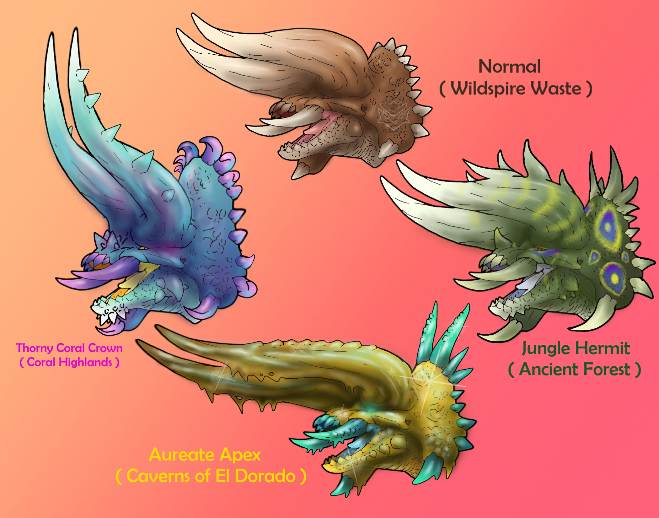 Diablos Variants by BangBooDoragon on DeviantArt