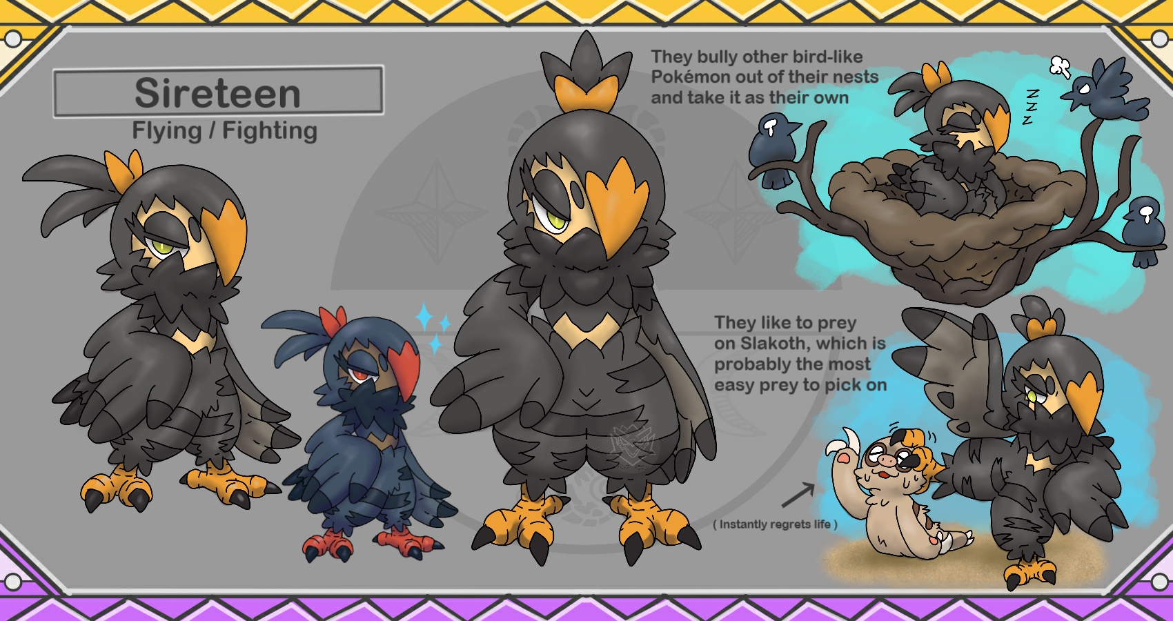 Ah-lee-breon can you guess why I named it that? #bdsp #fakemon #eeve