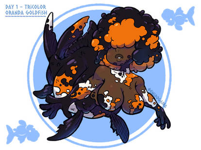 MerMay 2022 Day 1 - Tricolor Oranda Goldfish
