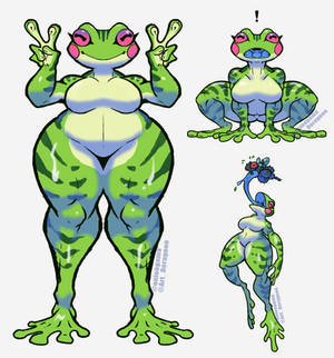 Frog Monstergirl Sketches