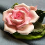 Pink Ceramic Rose IV