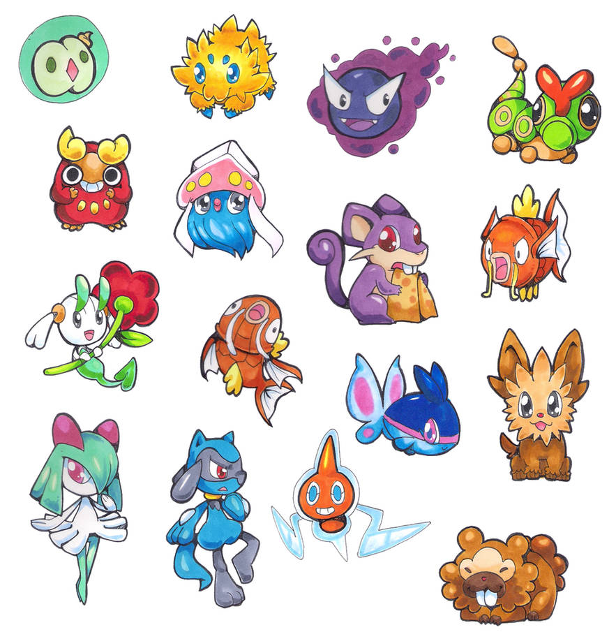 Bunch of random pokemon by Kikulina on DeviantArt