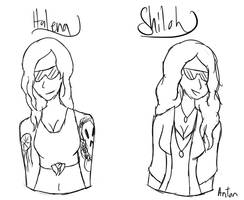 Halena and Shiloh [Consolation sketches]