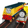 MMD: Two Yellow Tender Engines