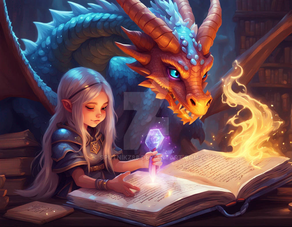 Sorcery apprentice reading magic spell book by sputnikz88 on DeviantArt