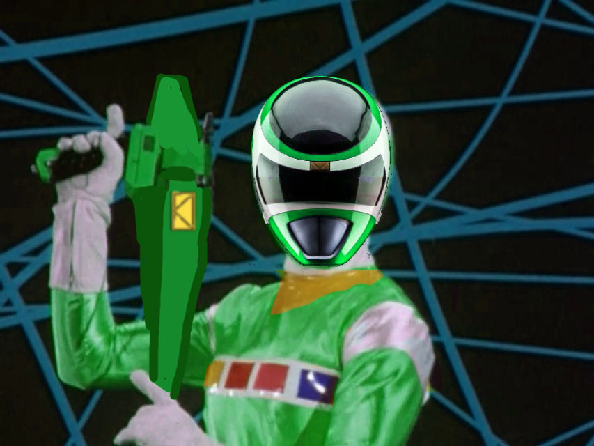 Green Space Ranger with Quasar Blaster by cam-and-sister-paint on ...