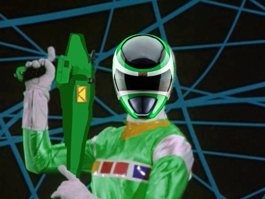 Green Space Ranger with Quasar Blaster by cam-and-sister-paint on ...