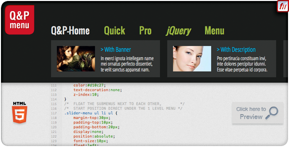 Quick n Pro Menu Navigation jQuery Plugin