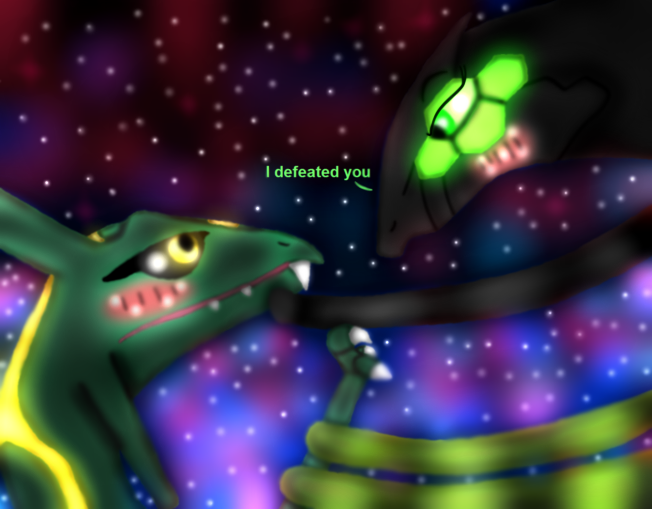 Shiny Rayquaza versus Arceus Wallpaper by FizzyMang0 on DeviantArt