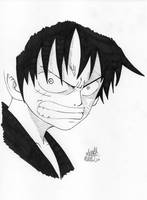 Luffy angry