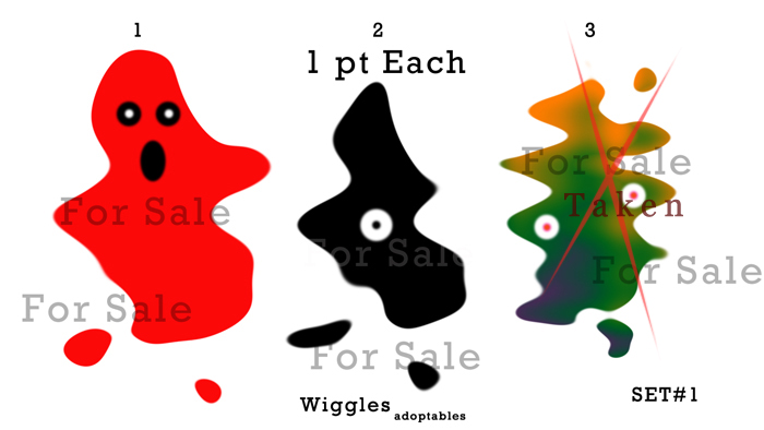 Wiggles Adoptables OCs Set1:OPEN