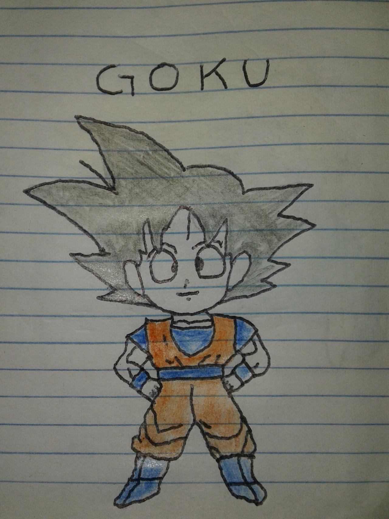 Dibujo a color de Goku. by trecegato on DeviantArt