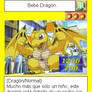 Yu-Gi-Oh. Bebe Dragon. En modo de defensa