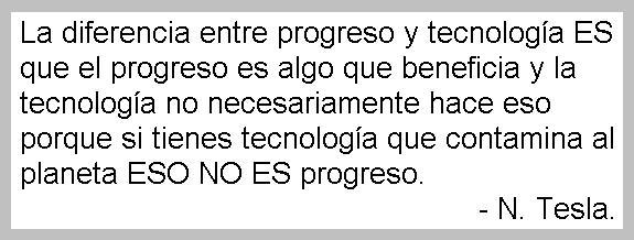 Diferencia entre progreso y tecnologia