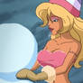 Stripperella. Erotica Jones in fluffy pink bra