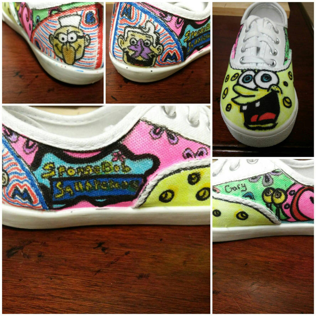 spongebob shoe art by mustangchick24 on DeviantArt