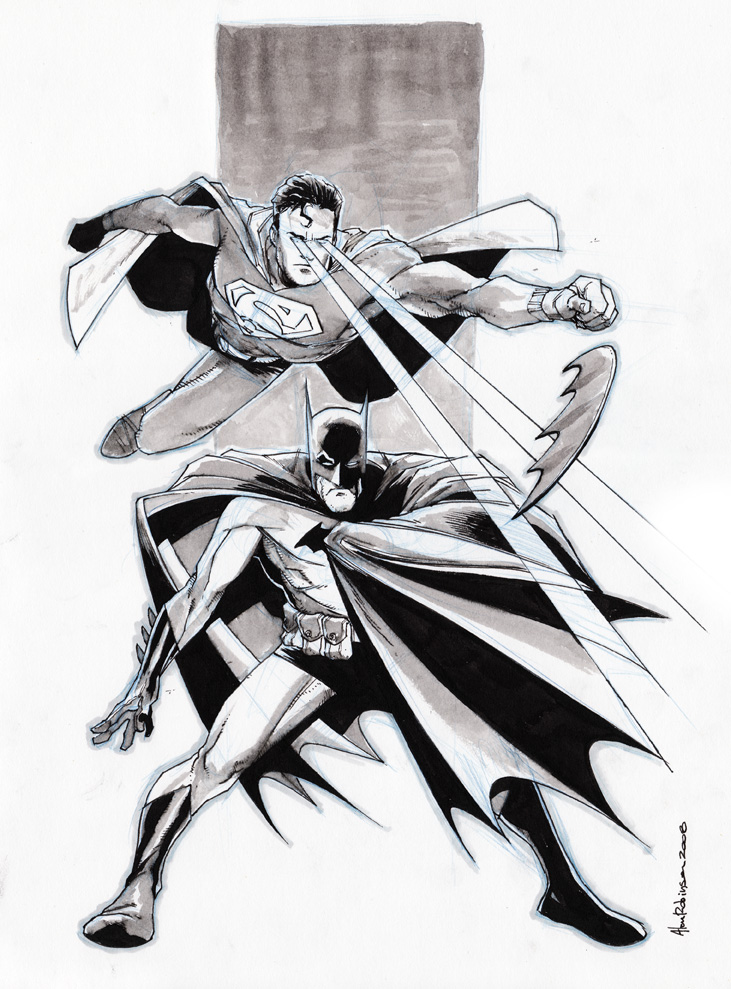 superman batman comission