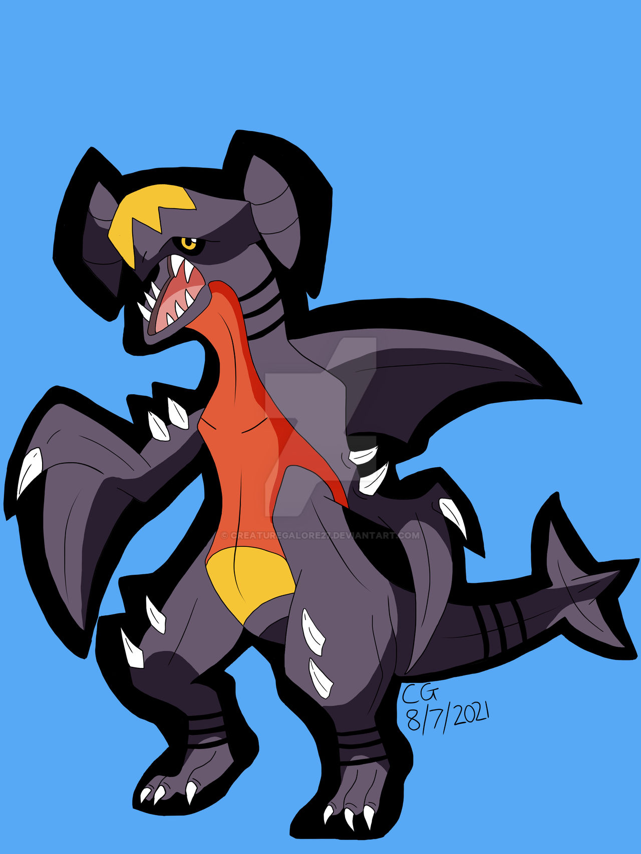 Garchomp pokemon fanart by creaturegalore27 on DeviantArt