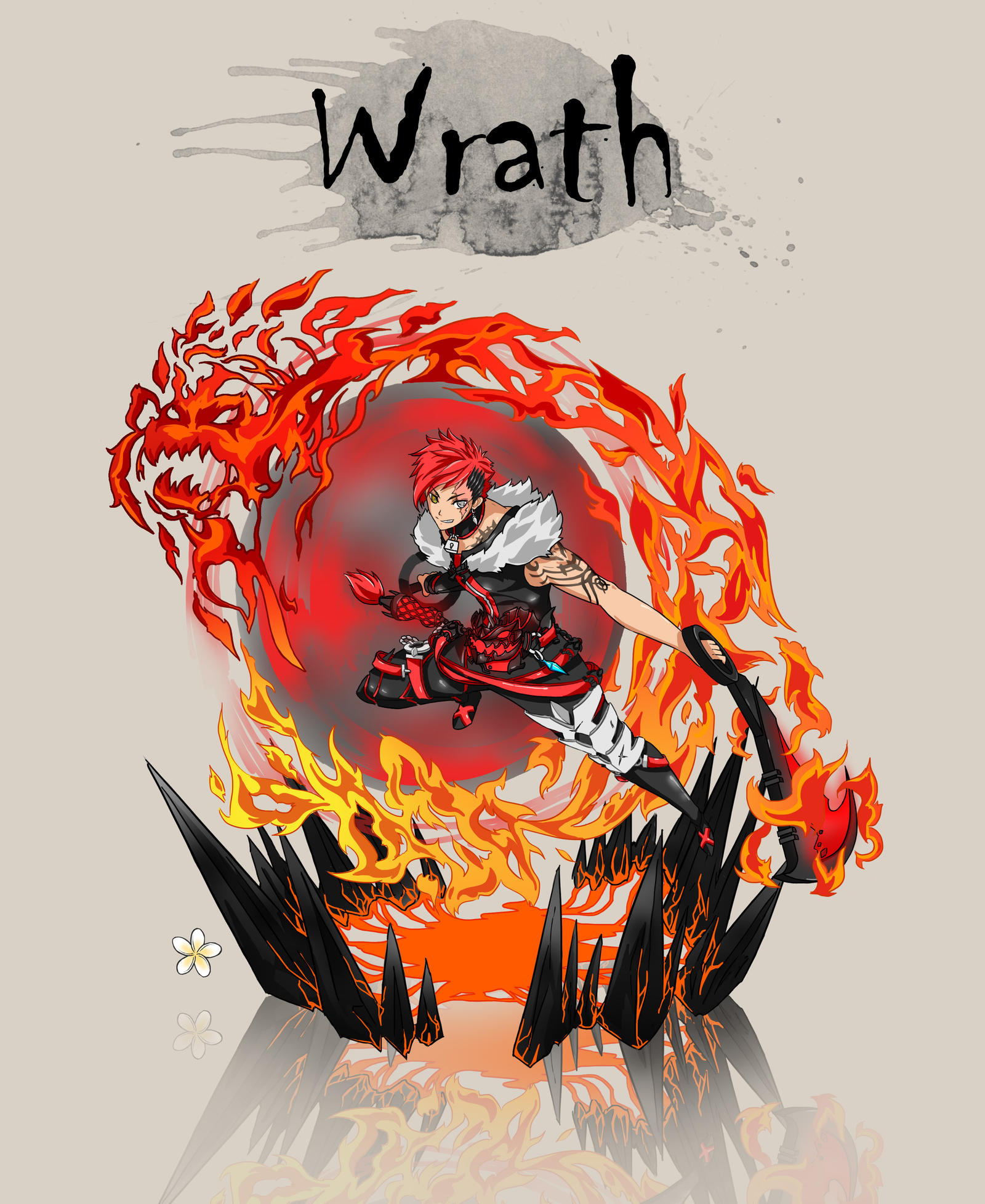 Wraith Ssin Wrath Sin Art Anger, 1985, The Seven Deadly Sins By Fiona Hall