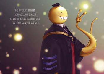 Korosensei's glowing lights