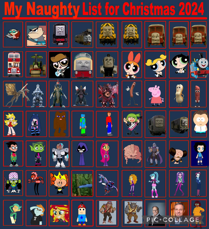 My Naughty List for Christmas 2024 by DanielUnicomb on DeviantArt