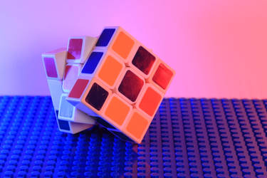 Close up of Rubik`s Cube