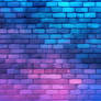 Purple Blue Gradient Brick Wall