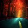 Road green and Forest red with Fall image
