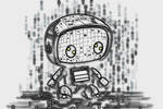 cute friendly robot - white by gabimedia