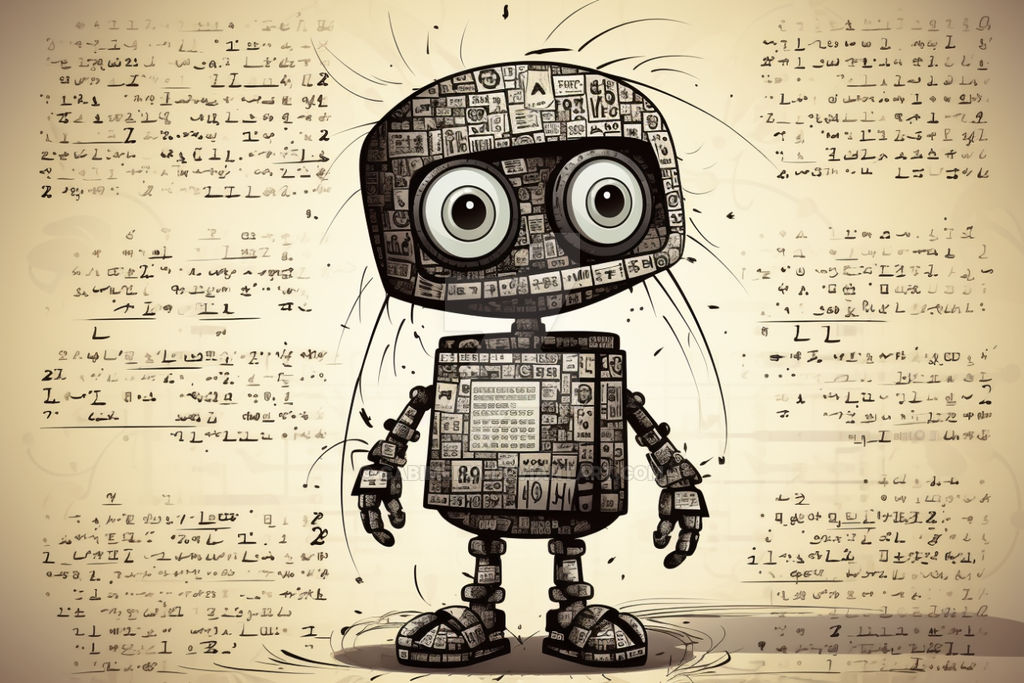 cute friendly robot, coding 3