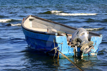 old fishing boat on the black sea