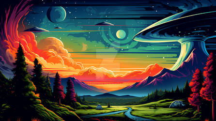 deco alien landscape